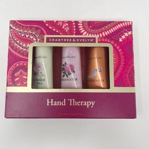 CRABTREE & EVELYN 3-Pack Hand Therapy: Summer Hill Rosewater Gardeners 0.9oz
